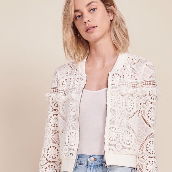 NWT • Jack by BB Dakota Emily lace bomber jacket - Picture 3 of 8